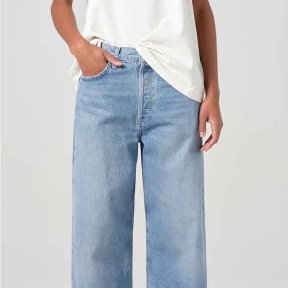 Agolde Light Blue Flare Jeans - Picture 1 of 7